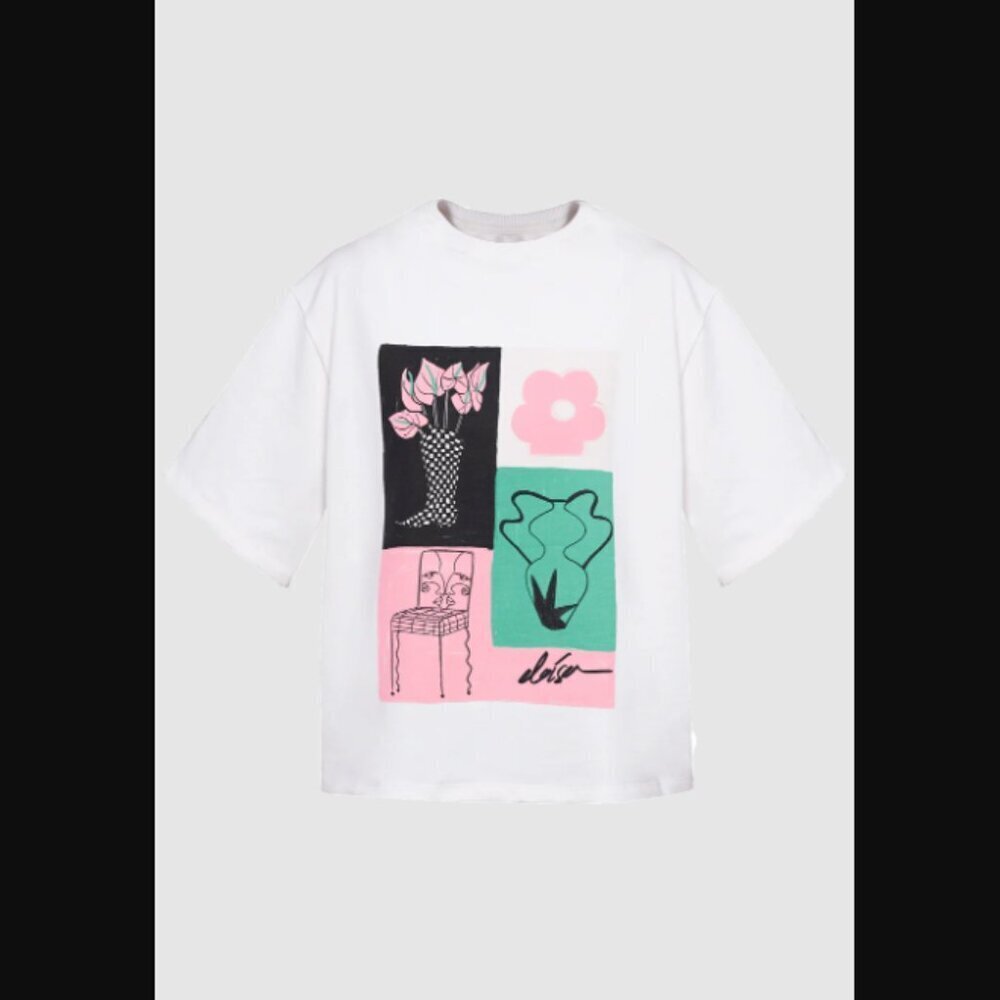 Eloisa Cotidiana Graphic Oversized T-Shirt XS - Picture 2 of 8